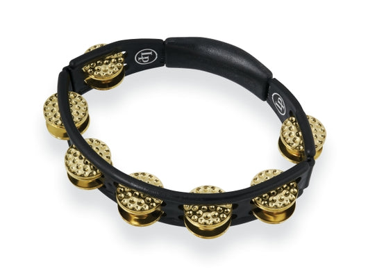 LP LP174 Cyclops Handheld Tambourine - Black with Dimpled Brass Jingles - Cyclops Handheld Tamb