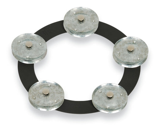 LP LP3806BGA 6-Inch Tambo-Ring - Black Sand with Galvanized Steel Jingles - Tambo-Ring Black