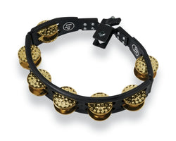 LP LP179 Cyclops Mounted Tambourine - Black with Dimpled Brass Jingles - Cyclops Mounted
