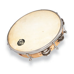CP by LP CP391 10“ Handheld Double Row Tunable Wood Tambourine - Steel Jingles - CP Double Row Tuned