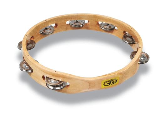 CP by LP CP389 10“ Handheld Single Row Tambourine - Steel Jingles - CP Single Row