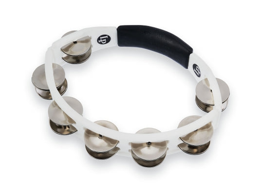 LP LP152 Cyclops Handheld Tambourine - White with Steel Jingles - Cyclops Handheld