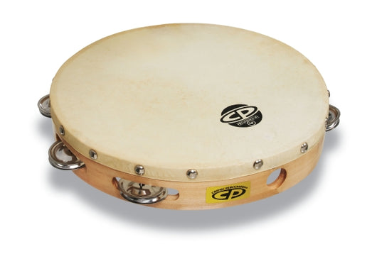 CP by LP CP379 10“ Handheld Single Row Headed Tambourine - Steel Jingles - CP Single Row Head