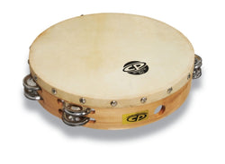 CP by LP CP380 10“ Handheld Double Row Headed Tambourine - Steel Jingles - CP Double Row Head