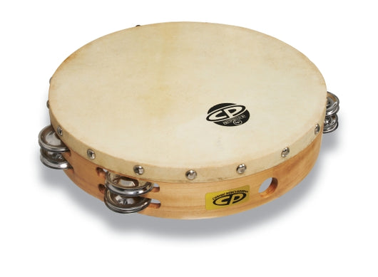 CP by LP CP380 10“ Handheld Double Row Headed Tambourine - Steel Jingles - CP Double Row Head
