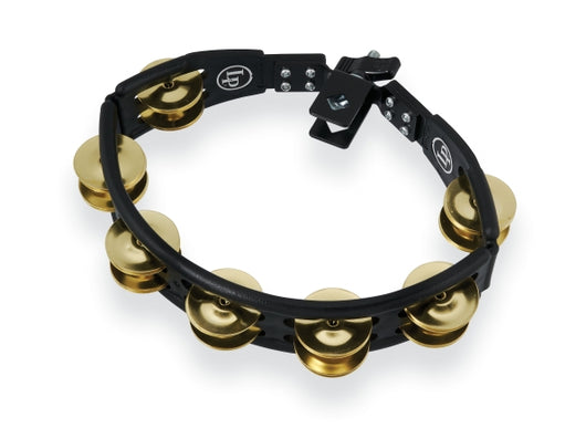 LP LP175 Cyclops Mounted Tambourine - Black with Brass Jingles - Cyclops Mounted