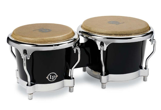 LP LP200XF-BK 7-1/4“ and 8-5/8” Fiberglass Bongos - Black with Chrome Plated Hardware - 7-1/4“ & 8-5/8”