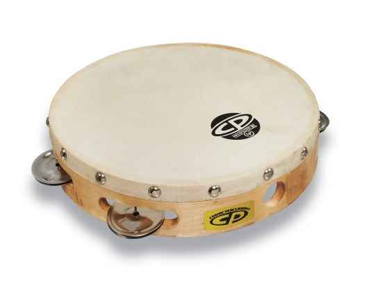 CP by LP CP378 8“ Handheld Single Row Headed Tambourine - Steel Jingles - CP Single Row Head