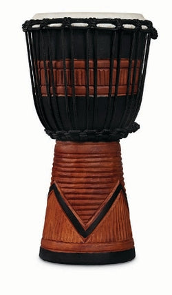 WORLD BEAT WOOD ART SM DJEMBE BLK/BRN - World Beat Wood Art