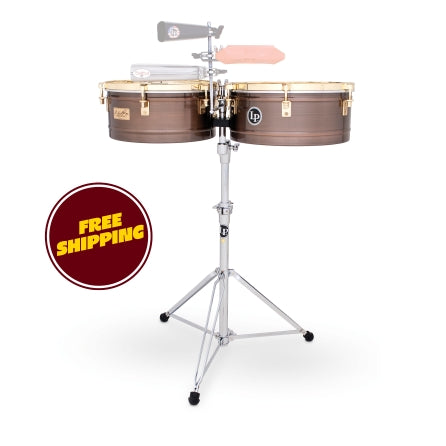 LP LP257 14“ and 15” Karl Perazzo Timbales - Antique Bronze - Karl Perazzo 14“ &