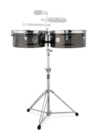 LP 14“ and 15” Karl Perazzo Top-Tuning Timbales - Black Nickel with Chrome Hardware - Karl Perazzo 14“ &