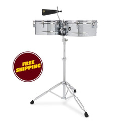 LP LPA256 13“ and 14” Aspire Timbales - Chrome with Chrome Hardware - Aspire Timbales