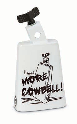 LP White “I Need More Cowbell” Collect-A-Bell 5in 3/8in Mount - Collect-A-Bell 5“