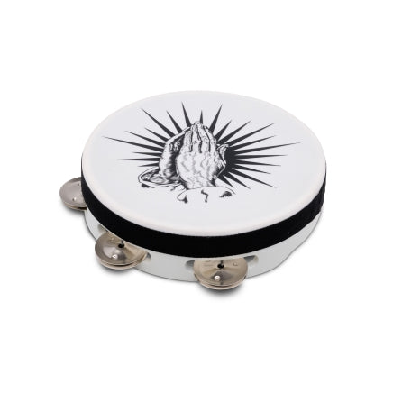 Praying Hands Tambourine White, 8“ - Praying Hands