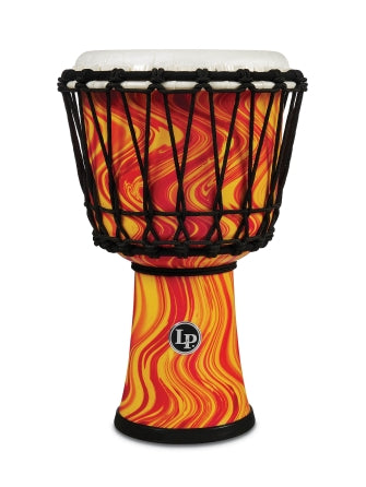 LP 7-inch Rope Tuned Circle Djembe with Perfect-Pitch head - Orange Marble - Circle 7“ Djembe