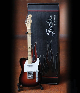 Fender™ Telecaster™ – Sunburst Finish - Officially Licensed Miniature Guitar Replica