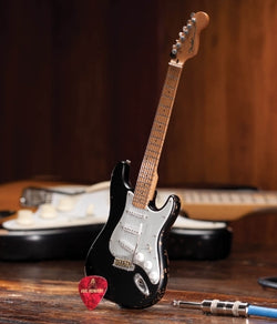 Fender™ Stratocaster™ – Black Vintage Distressed - Officially Licensed Miniature Guitar Replica
