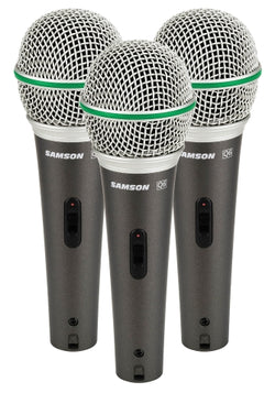 Q6 Dynamic Supercardioid Handheld Mic - Dynamic Microphone 3-Pack