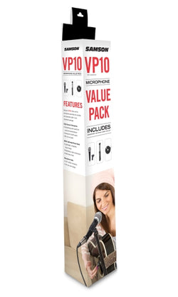 VP10 Microphone Value Pack - Includes R21S Handheld Microphone, MK10 Boom Stand and 18' Cable with 1/4″ to XLR Connectors