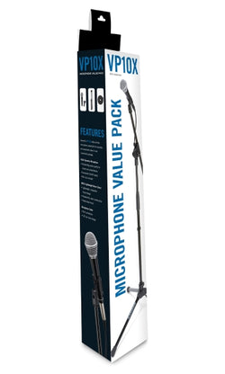VP10X Value Pack - Includes the R21 Dynamic Microphone, MK10 Microphone Stand, 18' XLR Mic Cable, and Mic Clip