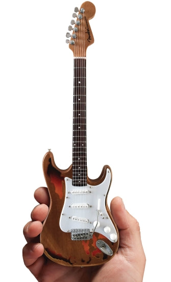 Fender™ Stratocaster™ – Aged Sunburst Distressed Finish - Officially Licensed Miniature Guitar Replica