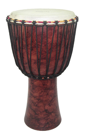 Red Marble Rope Tuned Djembe - 10″
