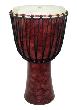 Red Marble Rope Tuned Djembe - 12″