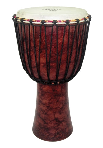 Red Marble Rope Tuned Djembe - 12″