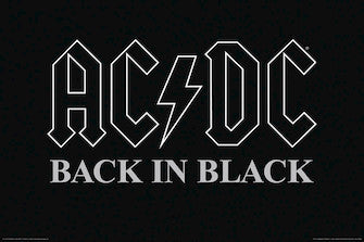 AC/DC – Back in Black – Wall Poster - 24 inches x 36 inches