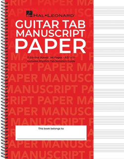 Guitar Tablature Manuscript Paper – Spiral-Bound