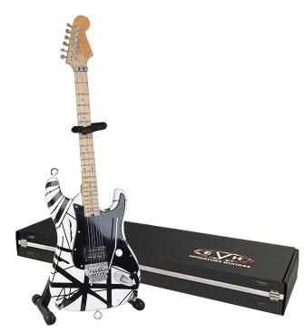 Original “Franky” Miniature Replica Guitar – Official EVH Merchandise - Black and White
