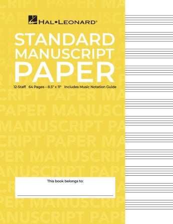 Standard Manuscript Paper (Yellow Cover)