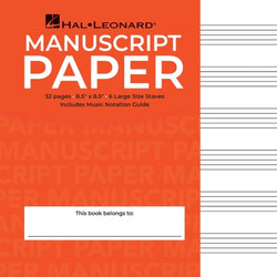 Wide Staff Manuscript Paper (Red Cover)