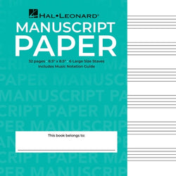 Wide Staff Wirebound Manuscript Paper (Aqua Cover)