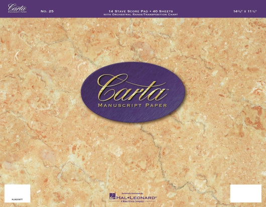 Carta Manuscript Paper No. 25 – Professional