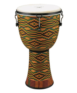 10″ Fiberglass Djembe – Key-Tuned - Kente Finish
