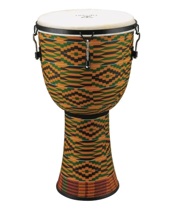 10″ Fiberglass Djembe – Key-Tuned - Kente Finish