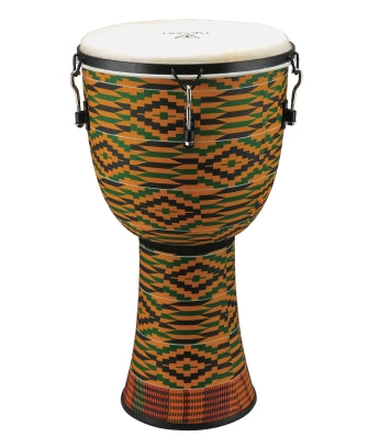 12″ Fiberglass Djembe – Key-Tuned - Kente Finish