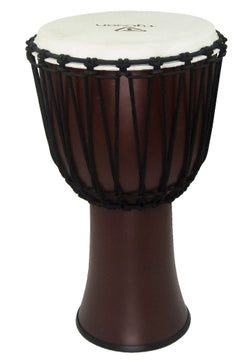 10″ Fiberglass Djembe – Rope Tuned - Dark Brown Finish