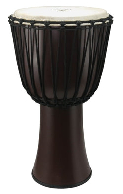 12″ Fiberglass Djembe – Rope Tuned - Dark Brown Finish