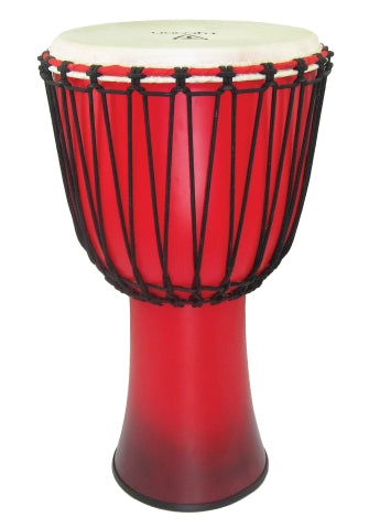 12″ Fiberglass Djembe – Rope Tuned - Red Sunburst Finish