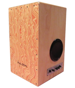 29 Series Gig Box Cajon – Siam Oak with Hand Painted Front Plate - Model TKWPC-29