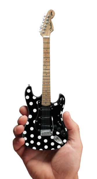 Fender™ Stratocaster™ – Black – Polka Dots - Officially Licensed Miniature Guitar Replica