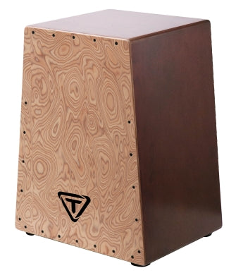 Vertex Series Cajon with Siam Oak Body - with Makah-Burl Front Plate