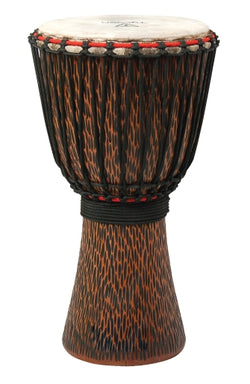 10″ Supremo Select Chiseled Orange Series - Rope-Tuned Djembe