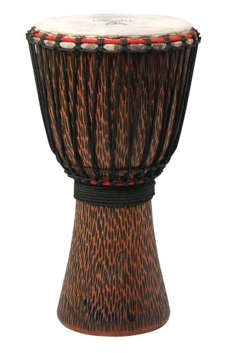10″ Supremo Select Chiseled Orange Series - Rope-Tuned Djembe