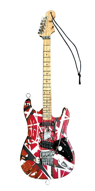 Eddie Van Halen – “Frankenstein” (Red/Black) 6″ Holiday Ornament - Artist Approved Miniature Guitar Replica