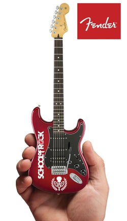 School of Rock Fender™ Special Edition Standard Stratocaster™ Candy Red Burst Mini Guitar - Officially Licensed Miniature Guitar Replica