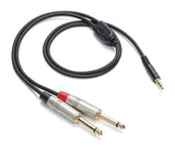 Tourtek Pro – 1/8″ TRS (Stereo) to Dual 1/4″ TS (Metal) Cable