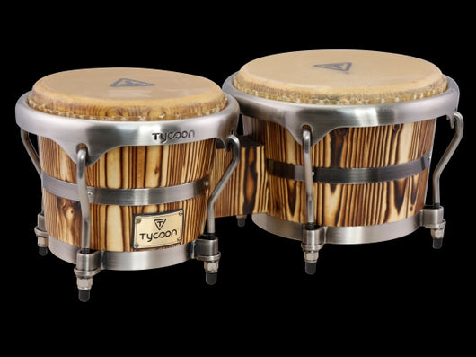 Master Heritage Series Bongos - 7″x8.5″ Bongos with Brushed Chrome Hardware